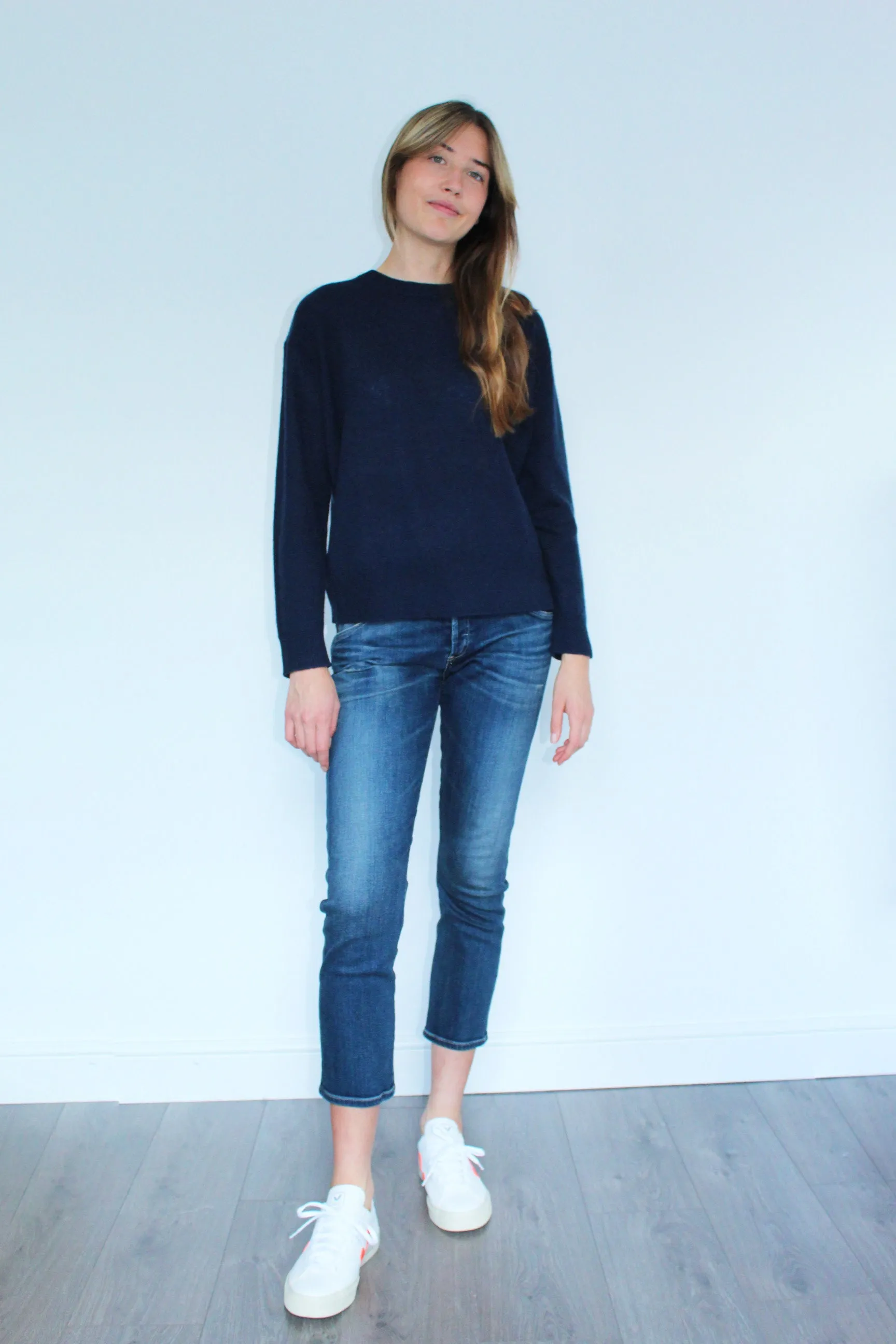 360 Daphne Crewneck Knit in Blue Depths