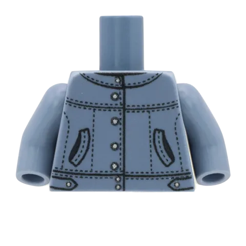 80's Denim Jacket - Custom Design Minifigure Torso