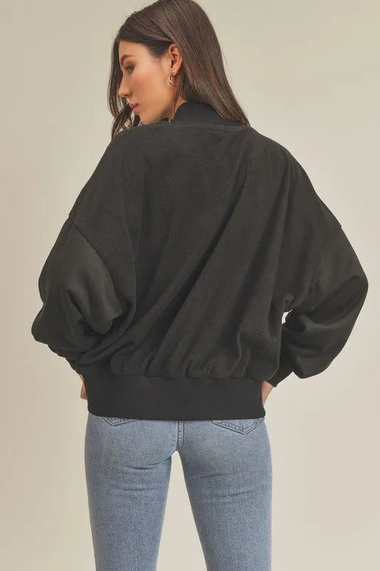 Aemi   Co Bee Soft Brushed Bomber Jacket