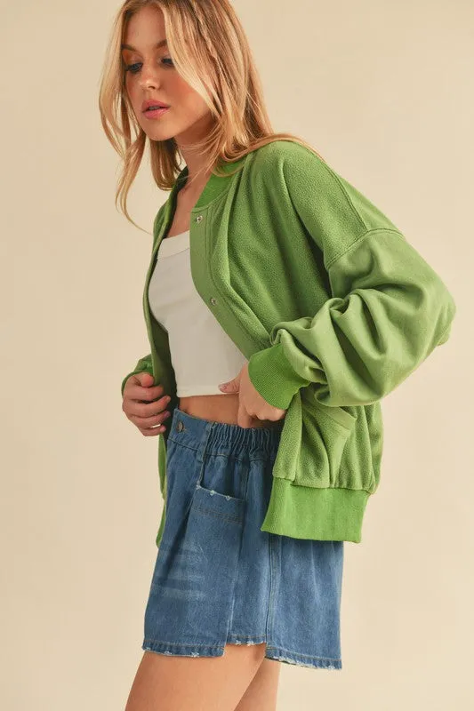 Aemi   Co Bee Soft Brushed Bomber Jacket