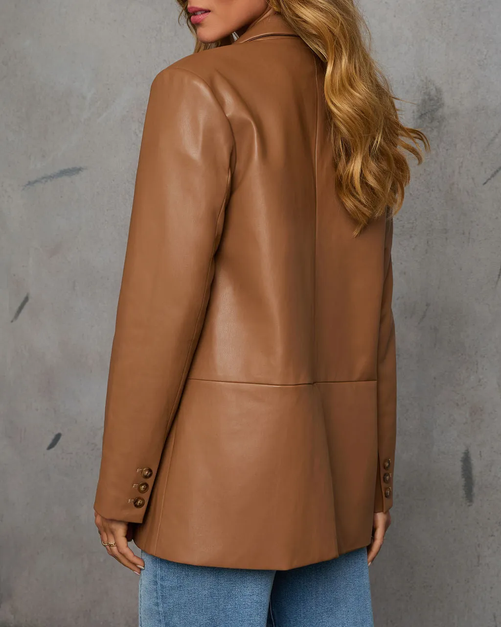 Allysia Leather Blazer