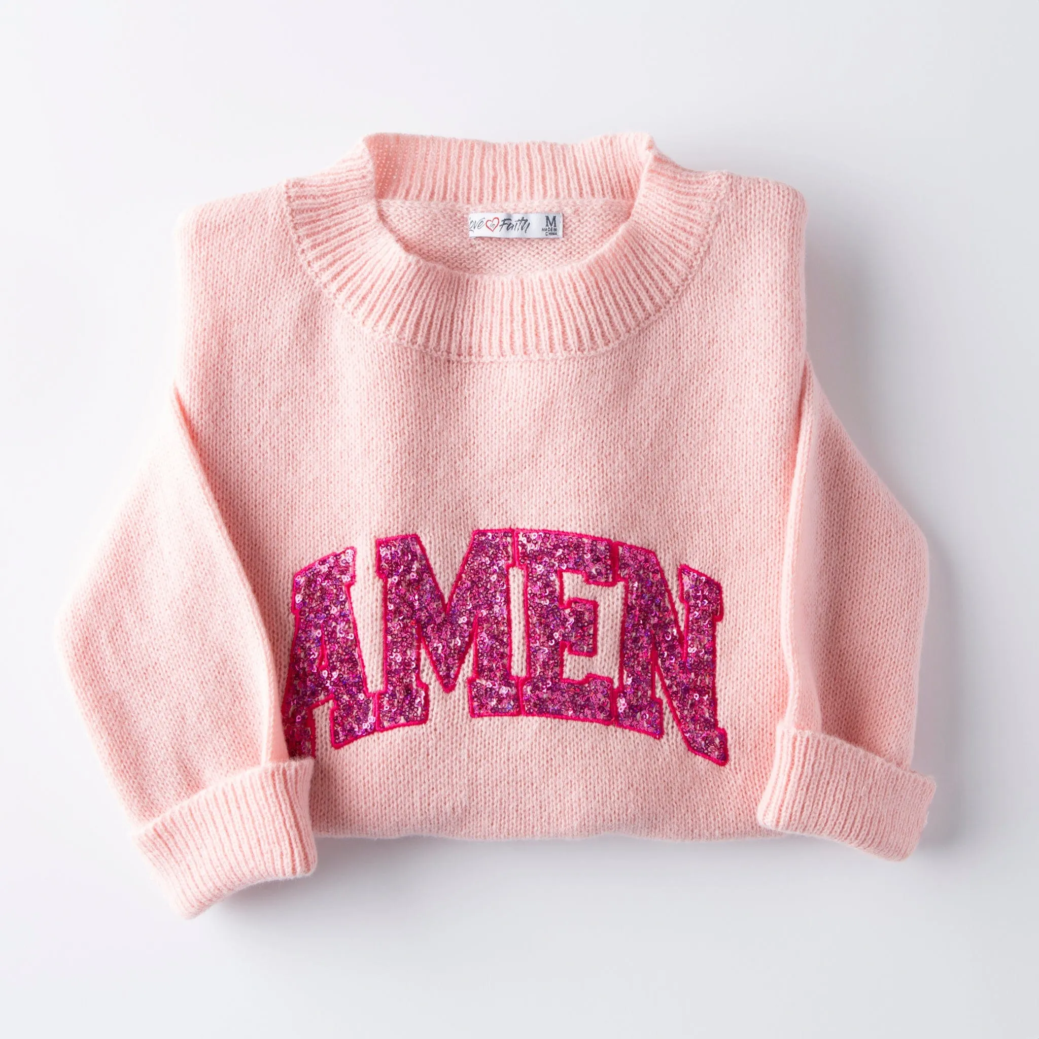 Amen Fluffy Sequin Sweater - 10