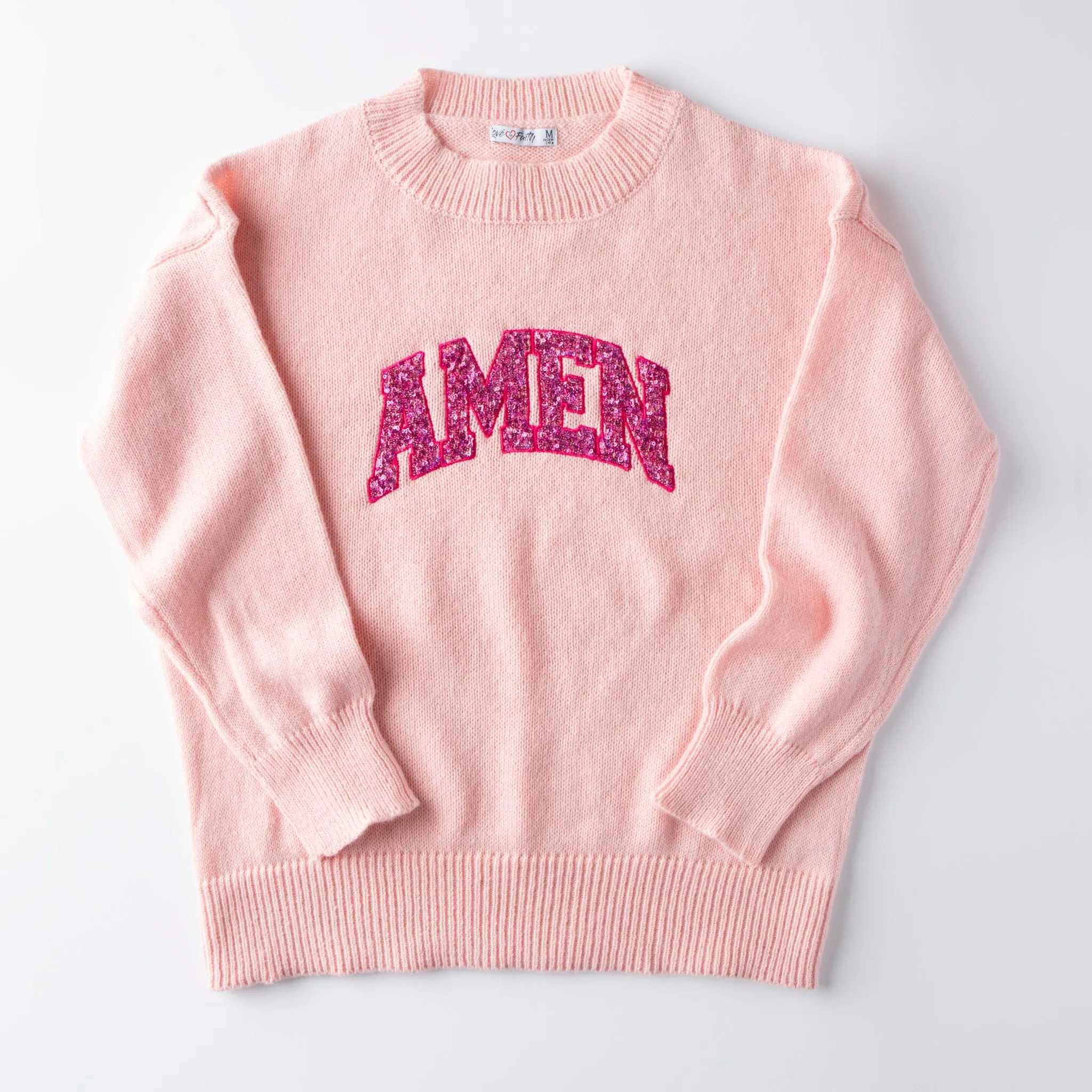 Amen Fluffy Sequin Sweater - 10