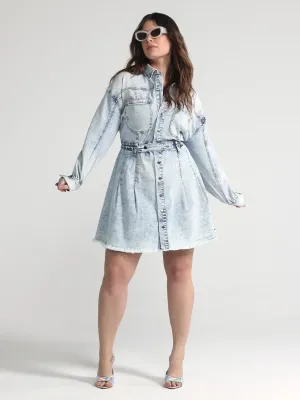 Andra Denim Shirt Dress