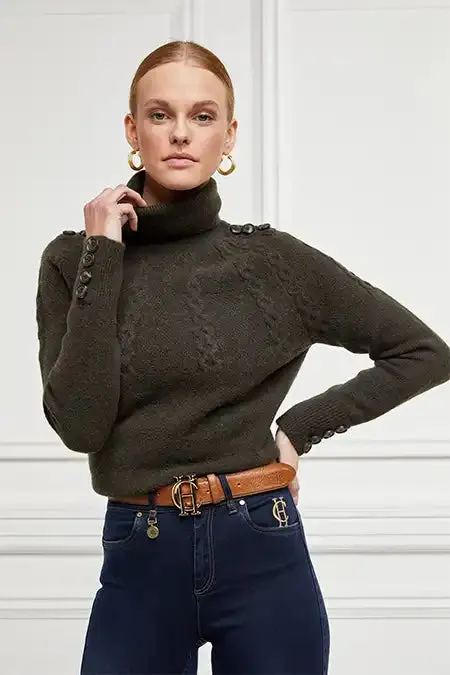 Astoria Roll Neck Knit (Fern Green)