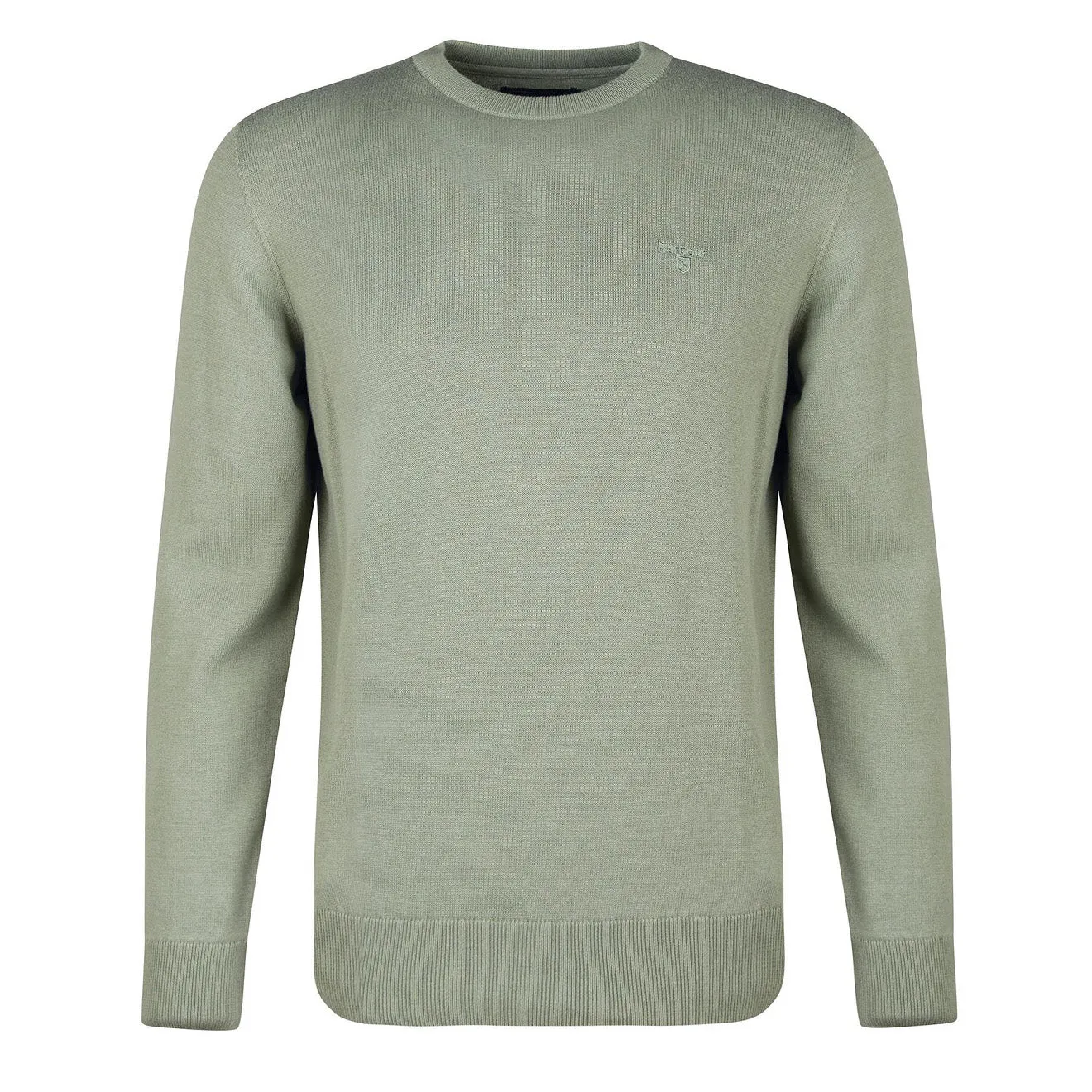 Barbour Pima Cotton Crew Neck Agave Green