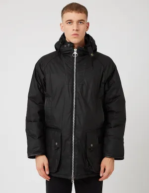 Barbour Scalpay Hunting Wax Jacket - Black