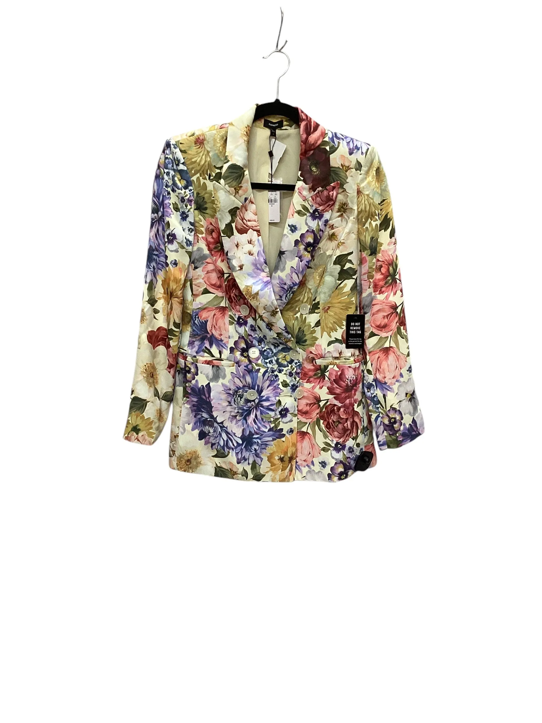 Blazer By Express In Floral Print, Size: S