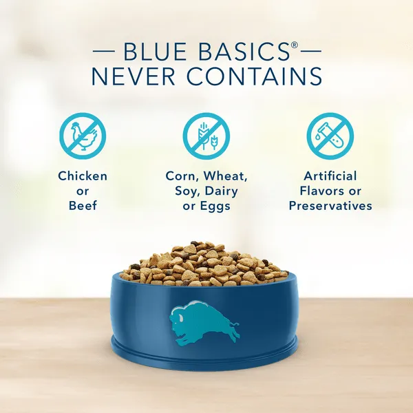 BLUE Basics Skin & Stomach Care Grain-Free Salmon & Potato Recipe Dry Dog Food, 22lb