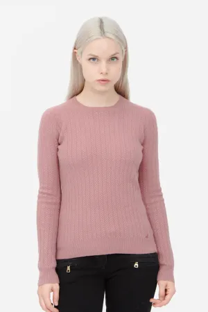 BLUSH CABLEKNIT SWEATER