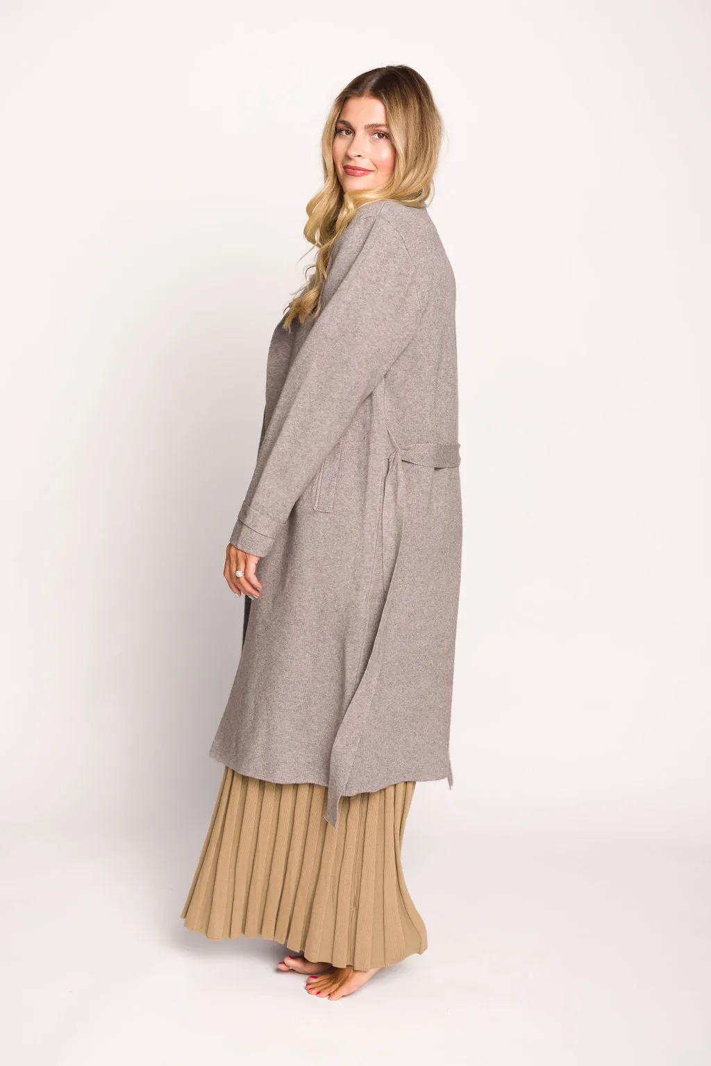 Cadenza Cashmere-Blend Peacoat in Heather Grey *LUXURY ITEM*