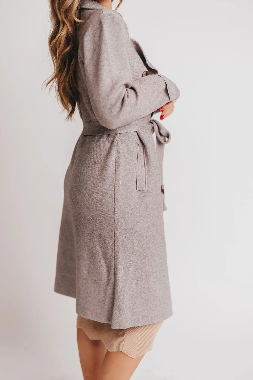 Cadenza Cashmere-Blend Peacoat in Heather Grey *LUXURY ITEM*