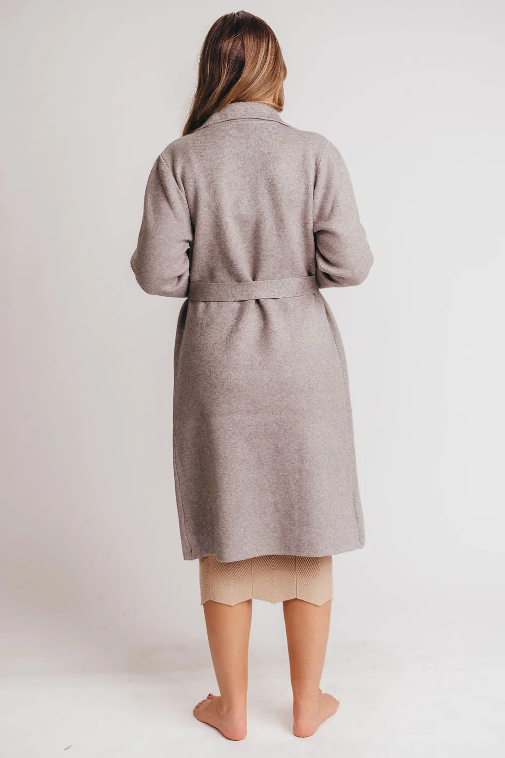 Cadenza Cashmere-Blend Peacoat in Heather Grey *LUXURY ITEM*