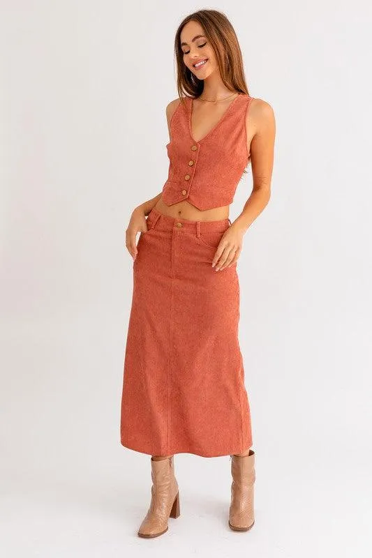 Camden Corduroy Maxi Skirt