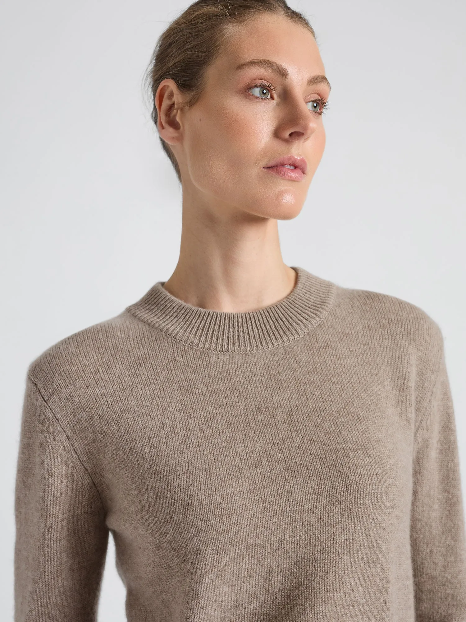 cashmere sweater "Sofia long" - Toast