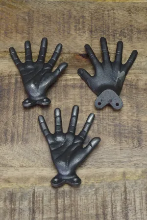 Cast Iron High Five Hook - Set of 3