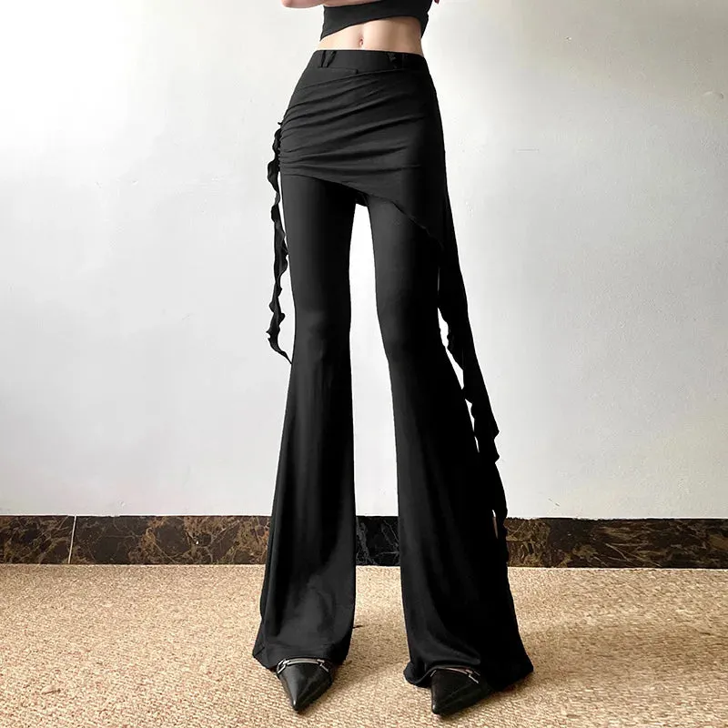 Casual Ruffles Halloween Slim Pants