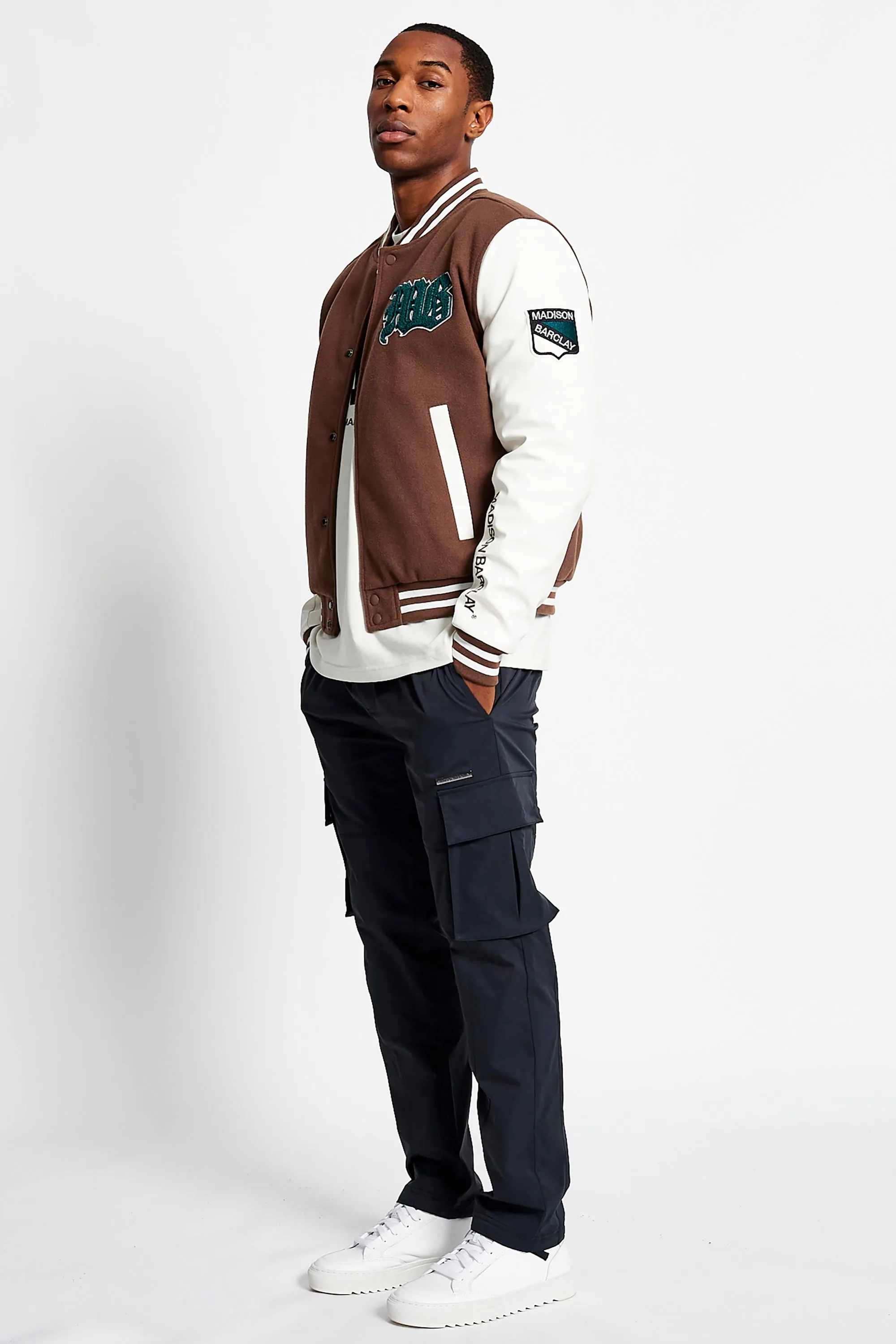 Central Baseball Wool Jacket - Chocolate