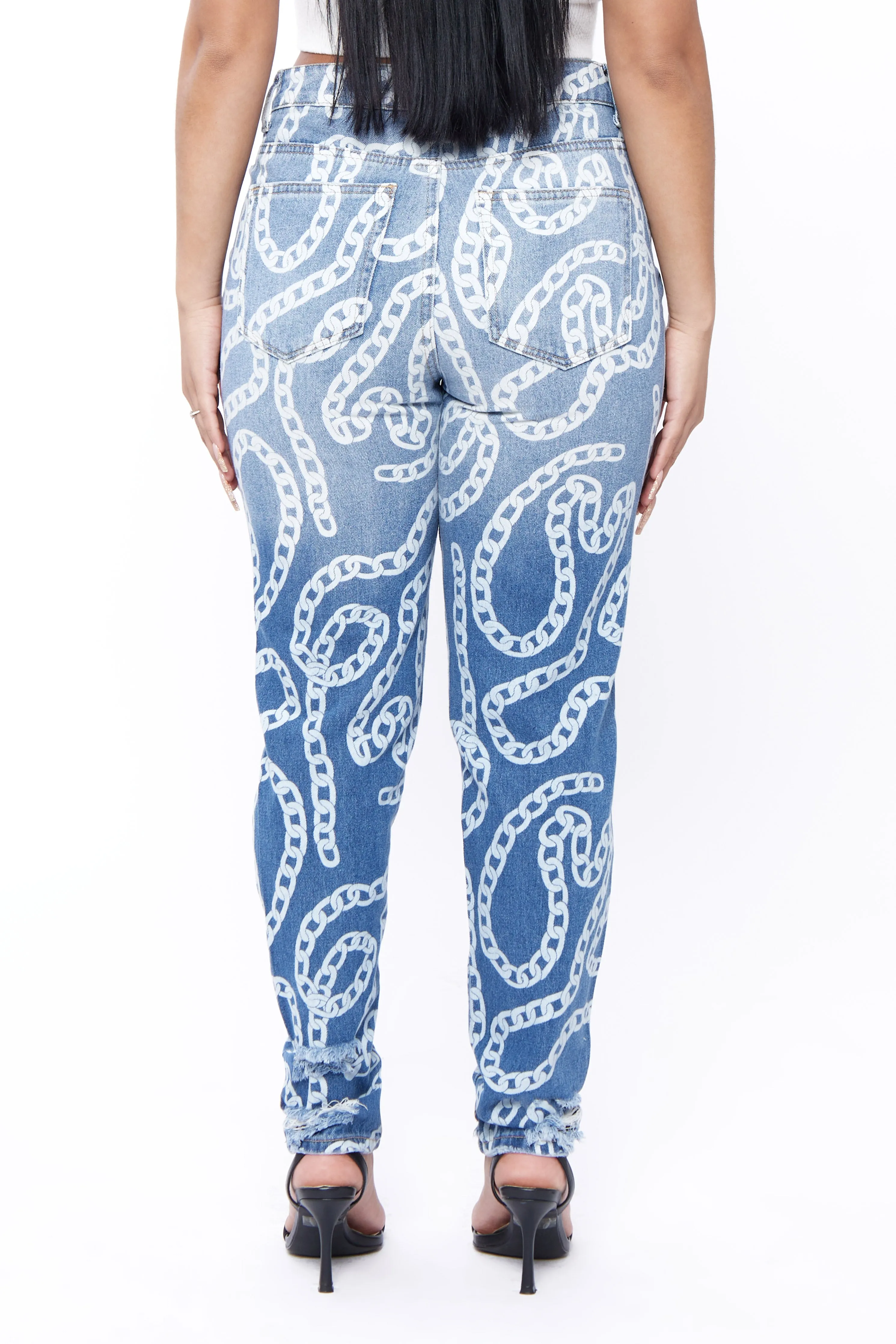 Chain Print 90's Skinny Jeans