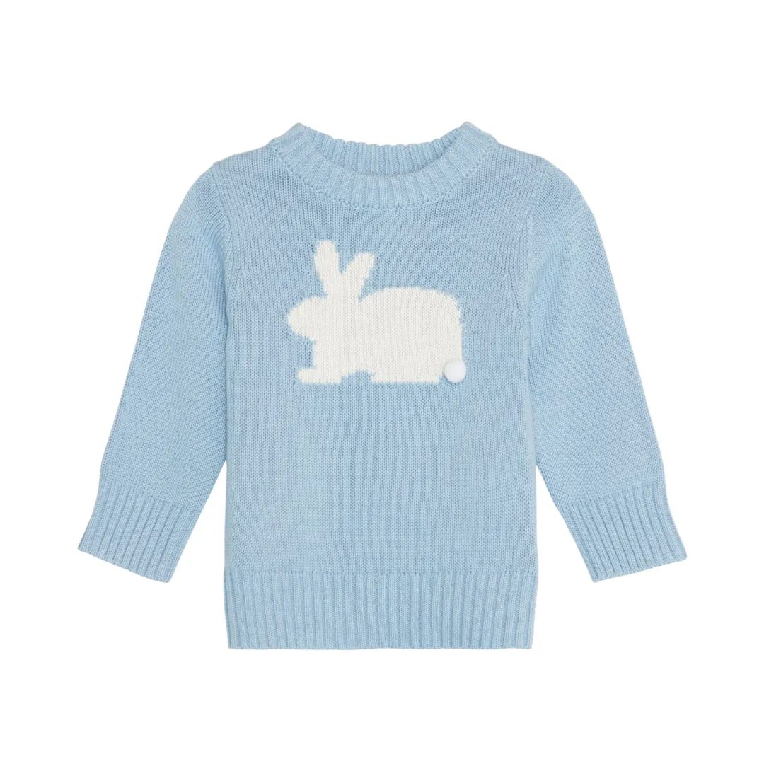 Children’s Bunny Crewneck Sweater - Light Blue