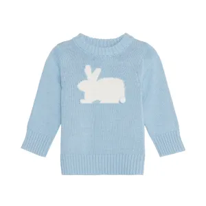 Children’s Bunny Crewneck Sweater - Light Blue