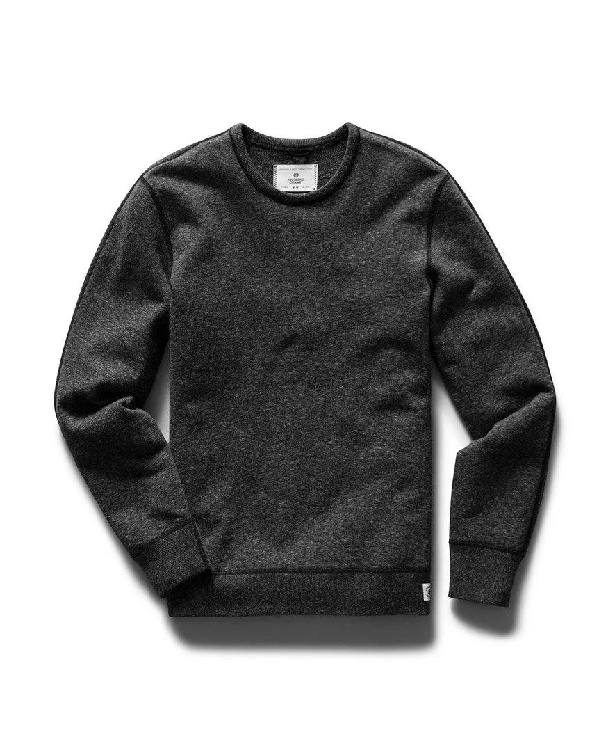 Crewneck Midweight Terry Heather Black