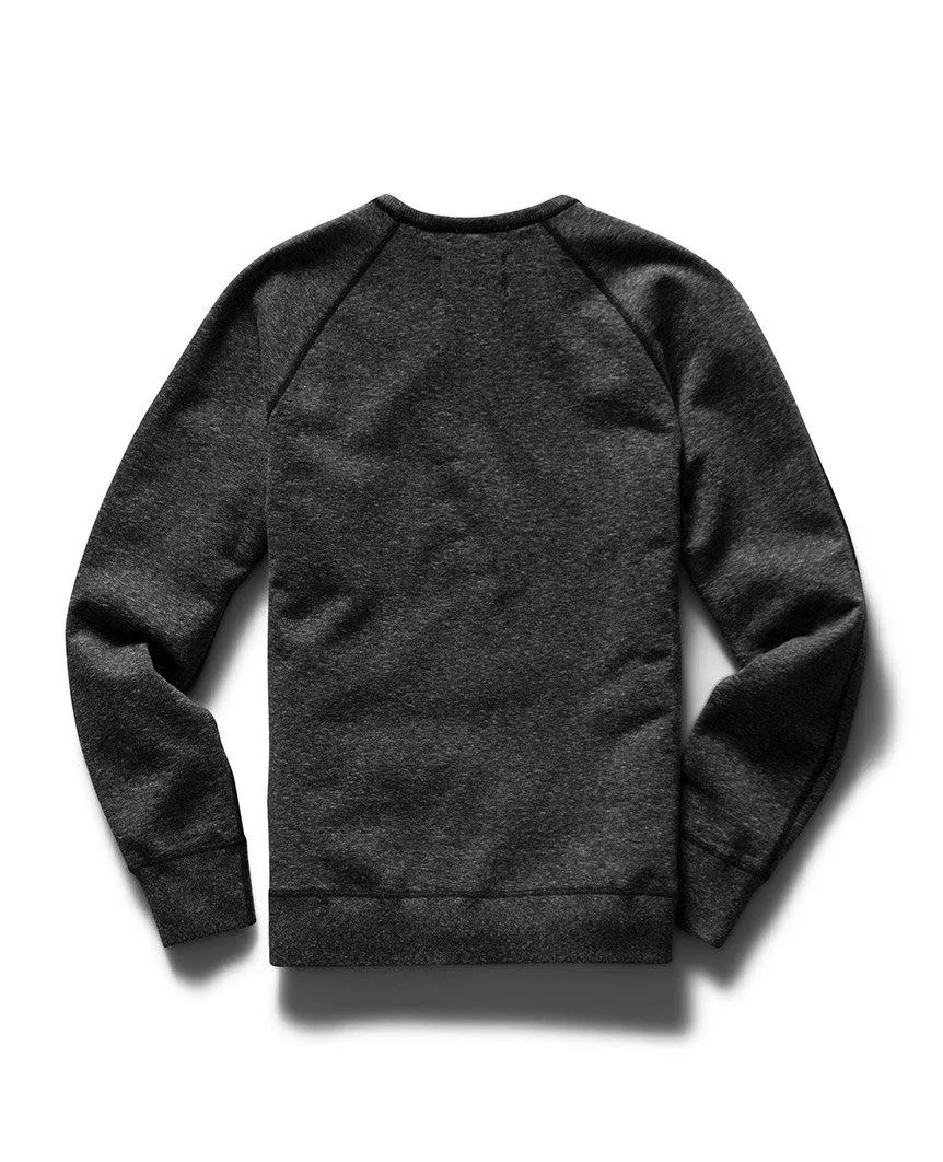 Crewneck Midweight Terry Heather Black