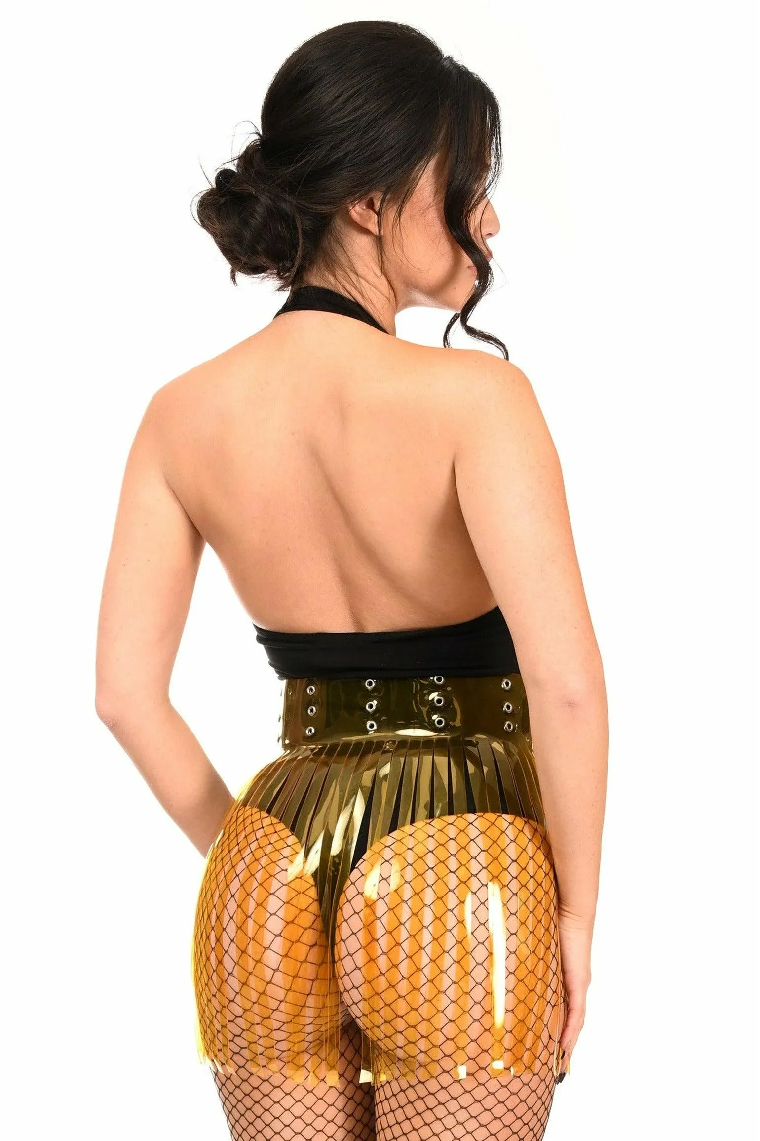 Daisy Corsets Yellow Clear Fringe Skirt