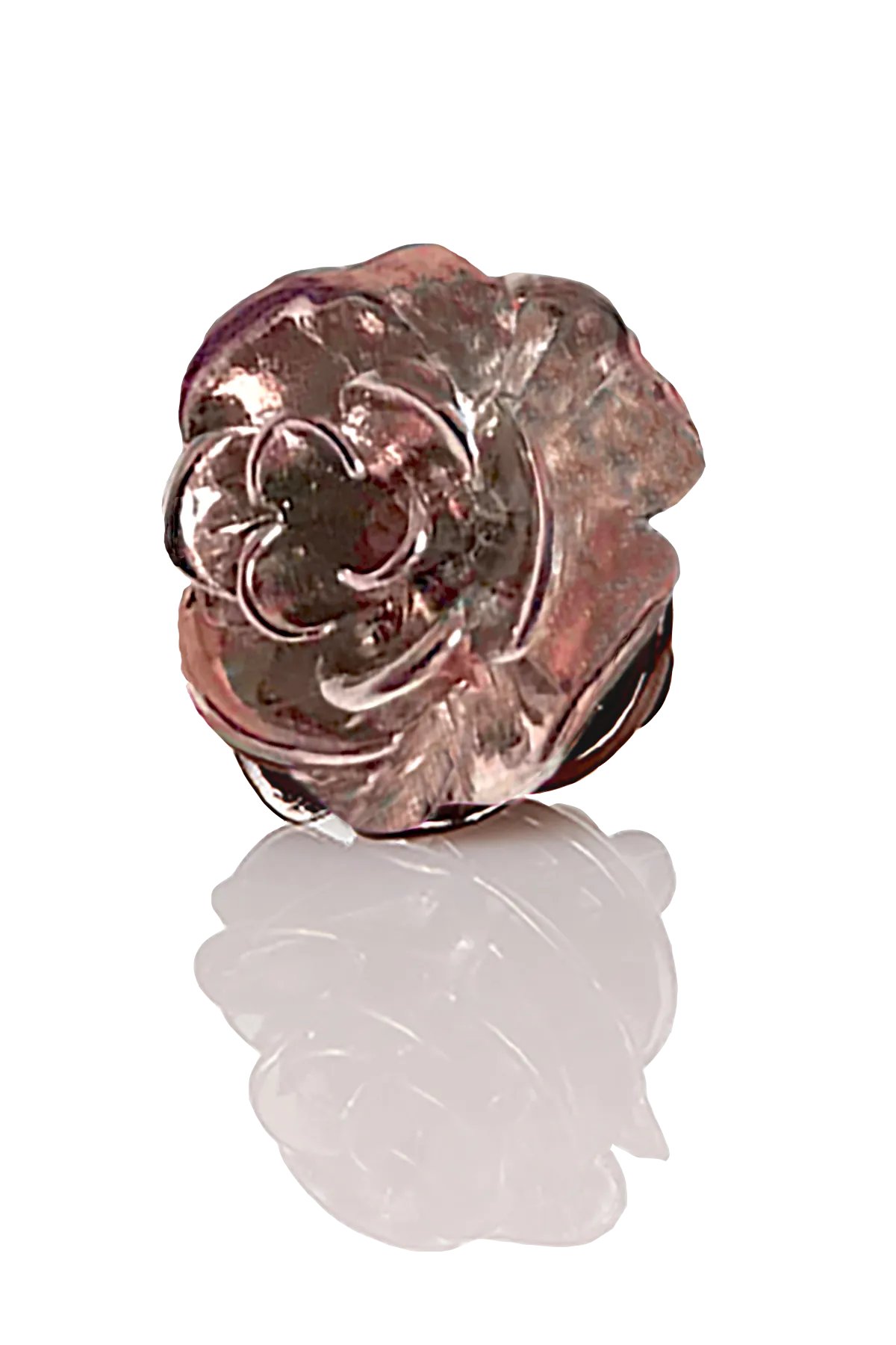 David August Open Rose Lapel Pin - Rose Gold