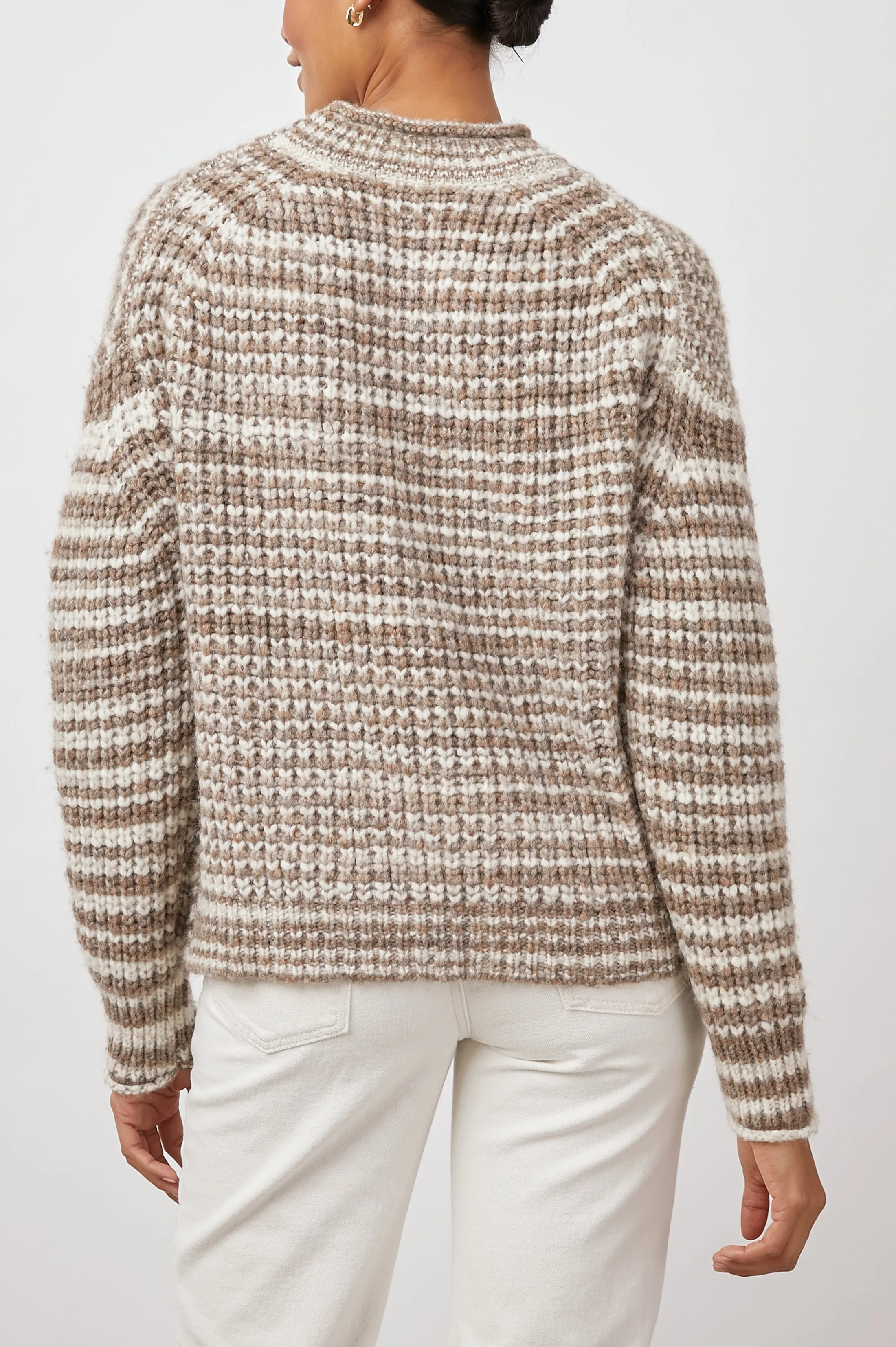 ECHO SWEATER - BROWN WHITE SPACE DYE