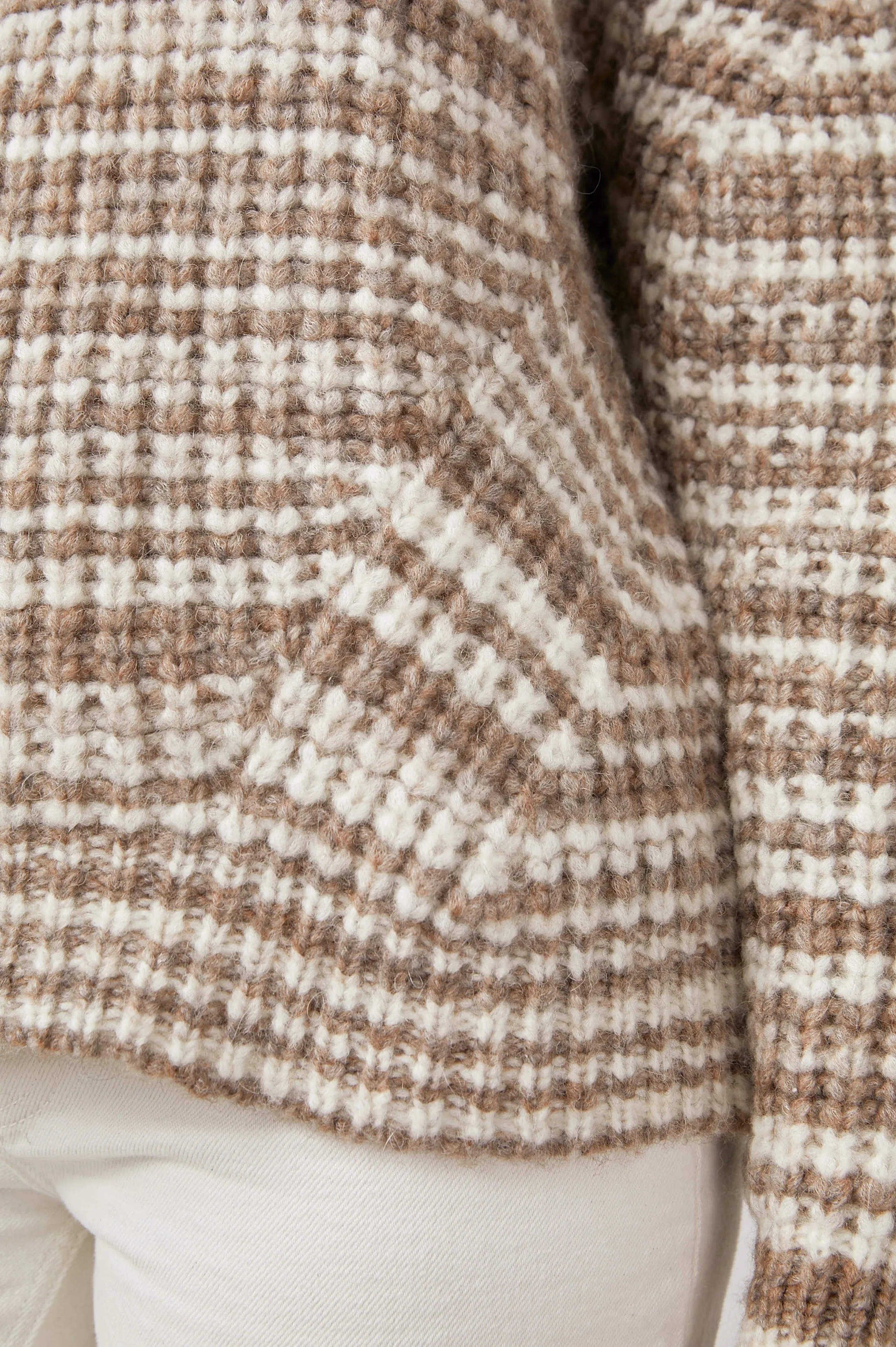 ECHO SWEATER - BROWN WHITE SPACE DYE