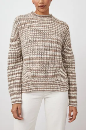 ECHO SWEATER - BROWN WHITE SPACE DYE