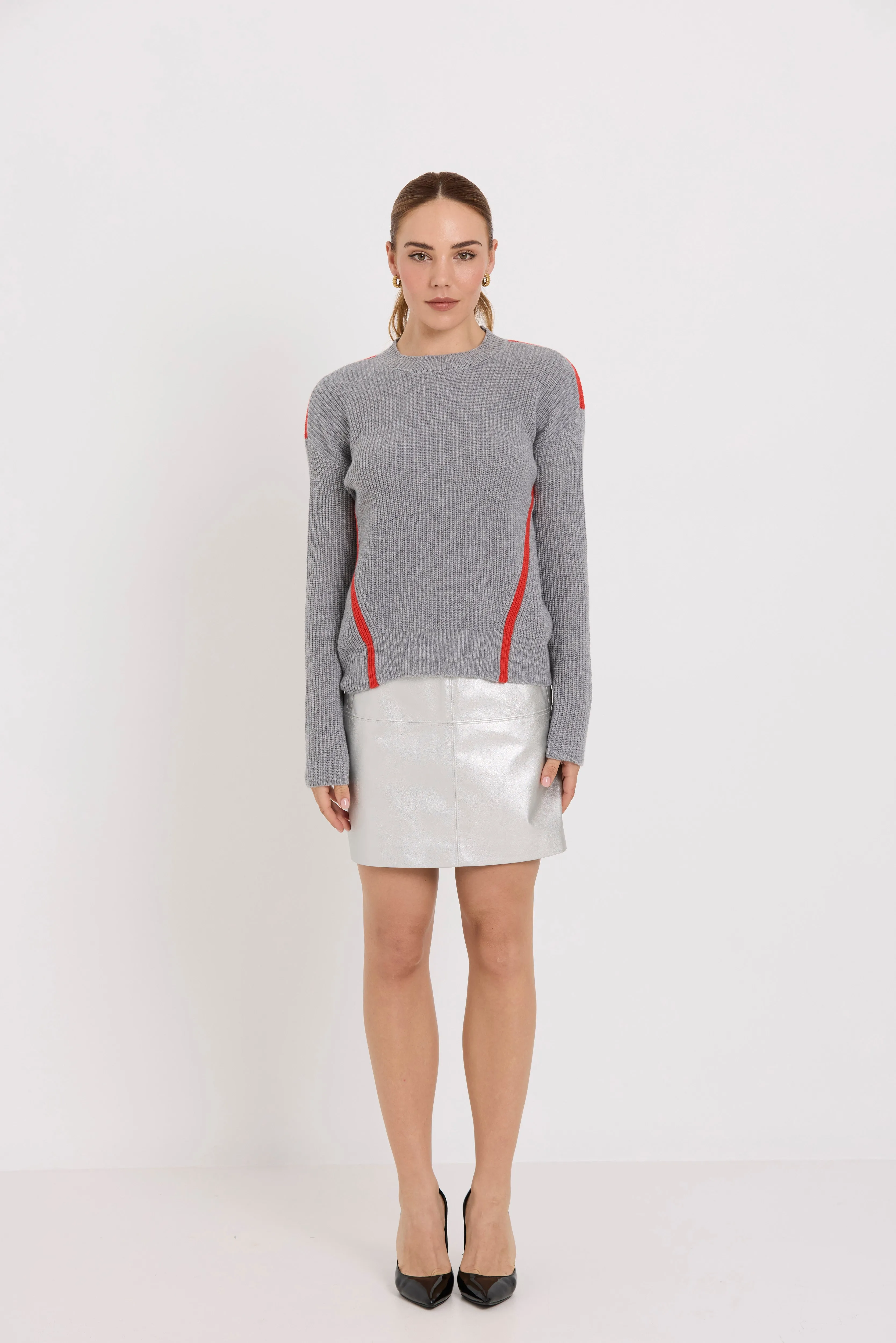 Emili Mini Skirt | Silver