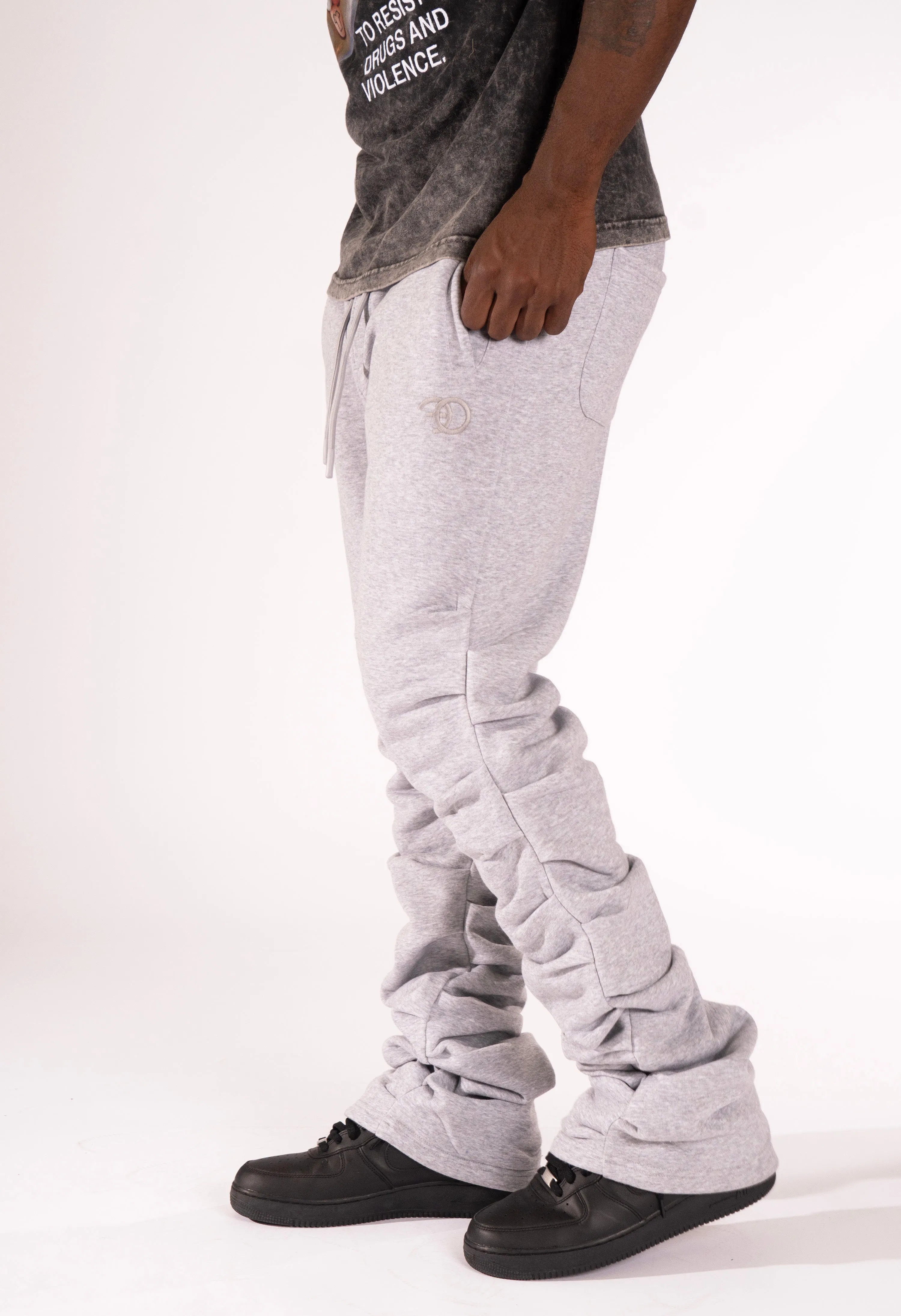 F6220 Malik Stacked Sweatpants - Gray