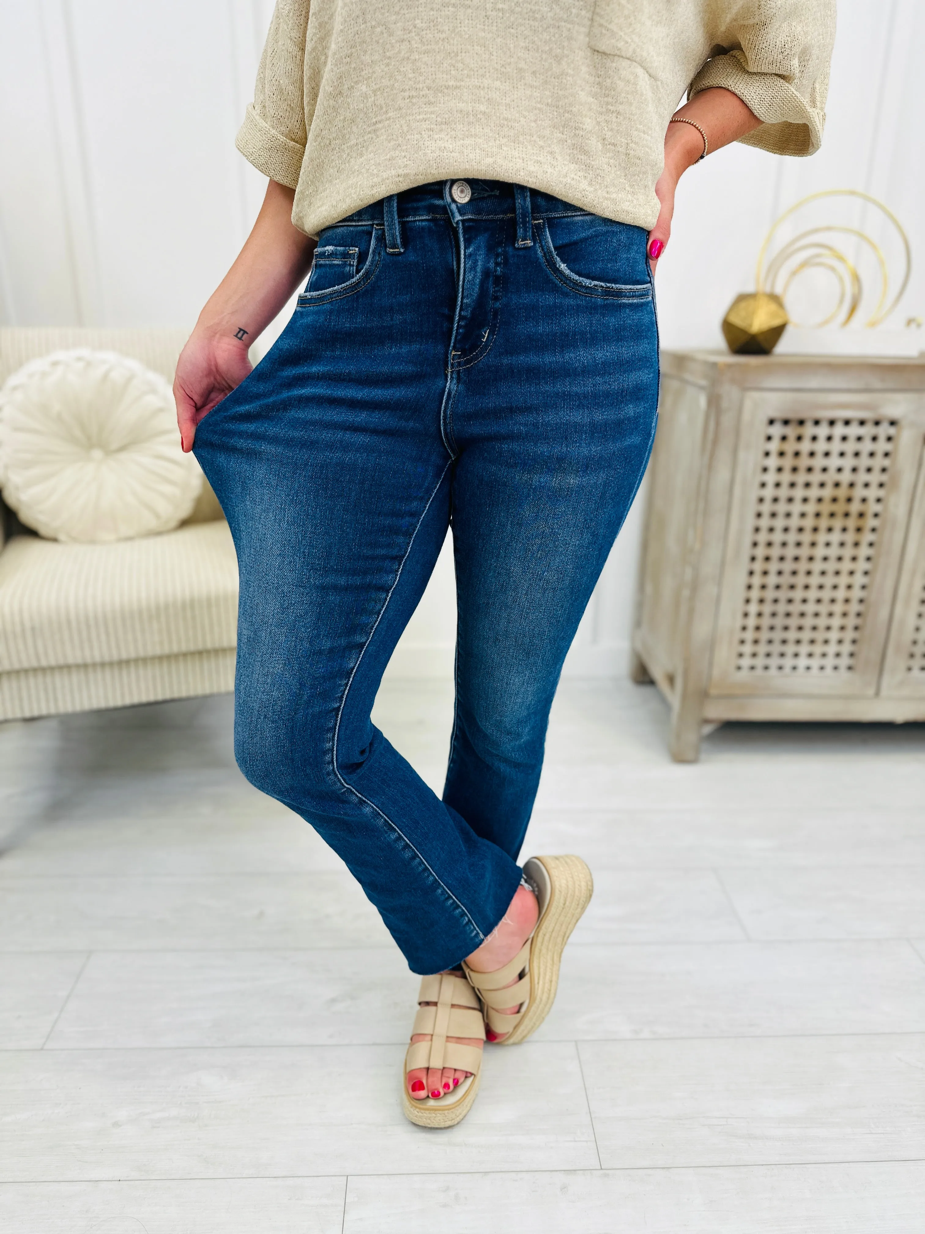 Falling For You Tummy Control Kick Flare Jeans in Regular and Curvy