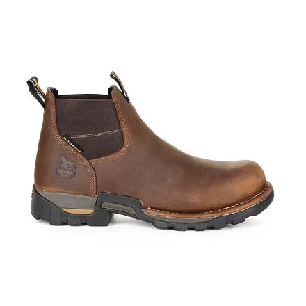 Georgia Men's 4" Eagle One Waterproof Chelsea Work Boot - Brown GB00315