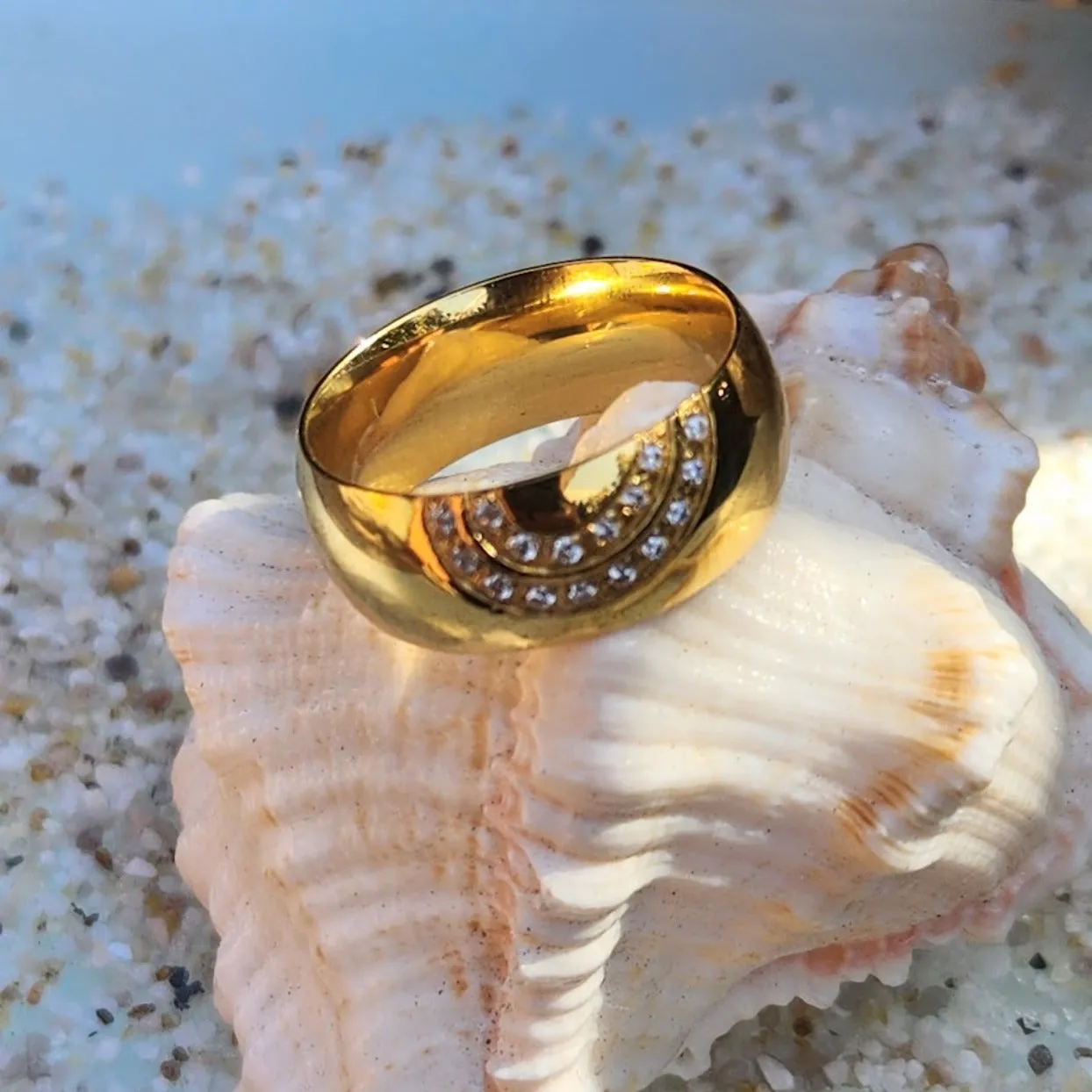 GOLDEN SUN RISE  -  18K WATERPROOF RING