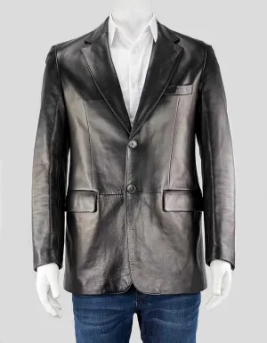 GUCCI Black Leather Blazer - 50 IT | 40 US