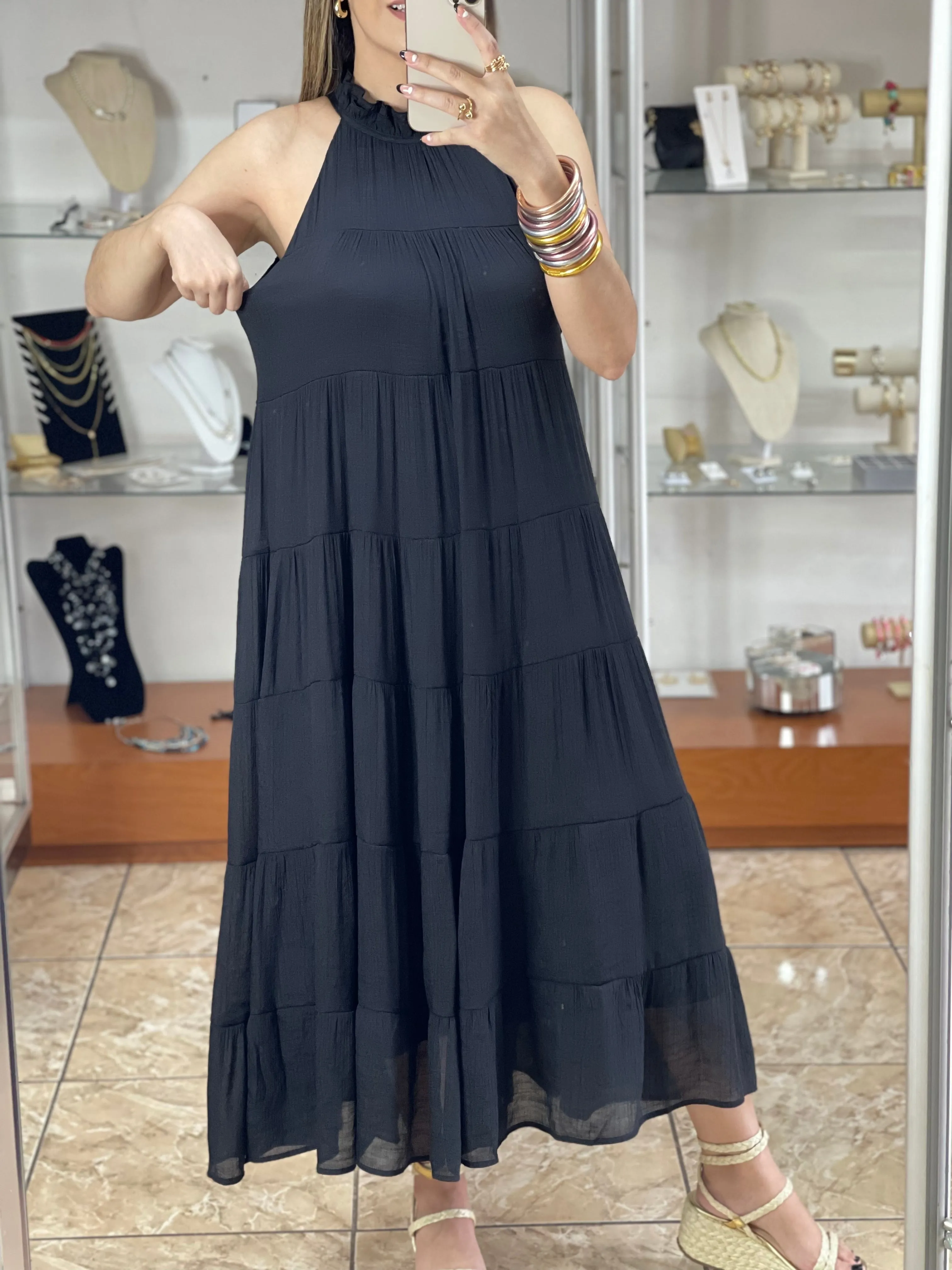 Halter Neck Maxi Dress