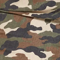 High Rise Camo Jogger Pants with Ankle Ties