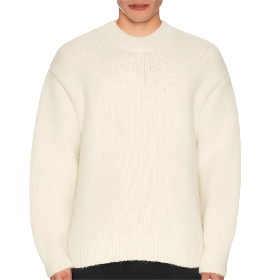 Jacquemus La maille Pavane Crewneck Sweater Beige