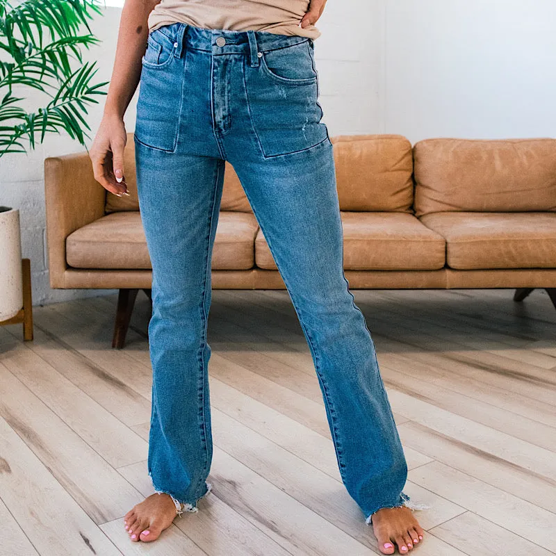 Final Sale KanCan Myla Non-Distressed Flare Jeans - Optimized Title