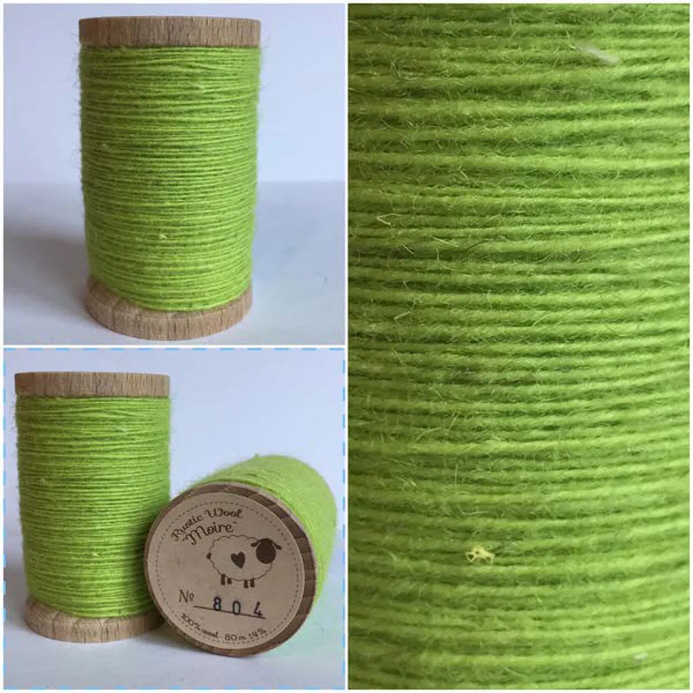 KEY LIME Hand Dyed Fat EIGHTH Wool Fabric for Wool Applique and Rug Hooking