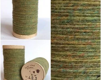 KEY LIME Hand Dyed Fat EIGHTH Wool Fabric for Wool Applique and Rug Hooking