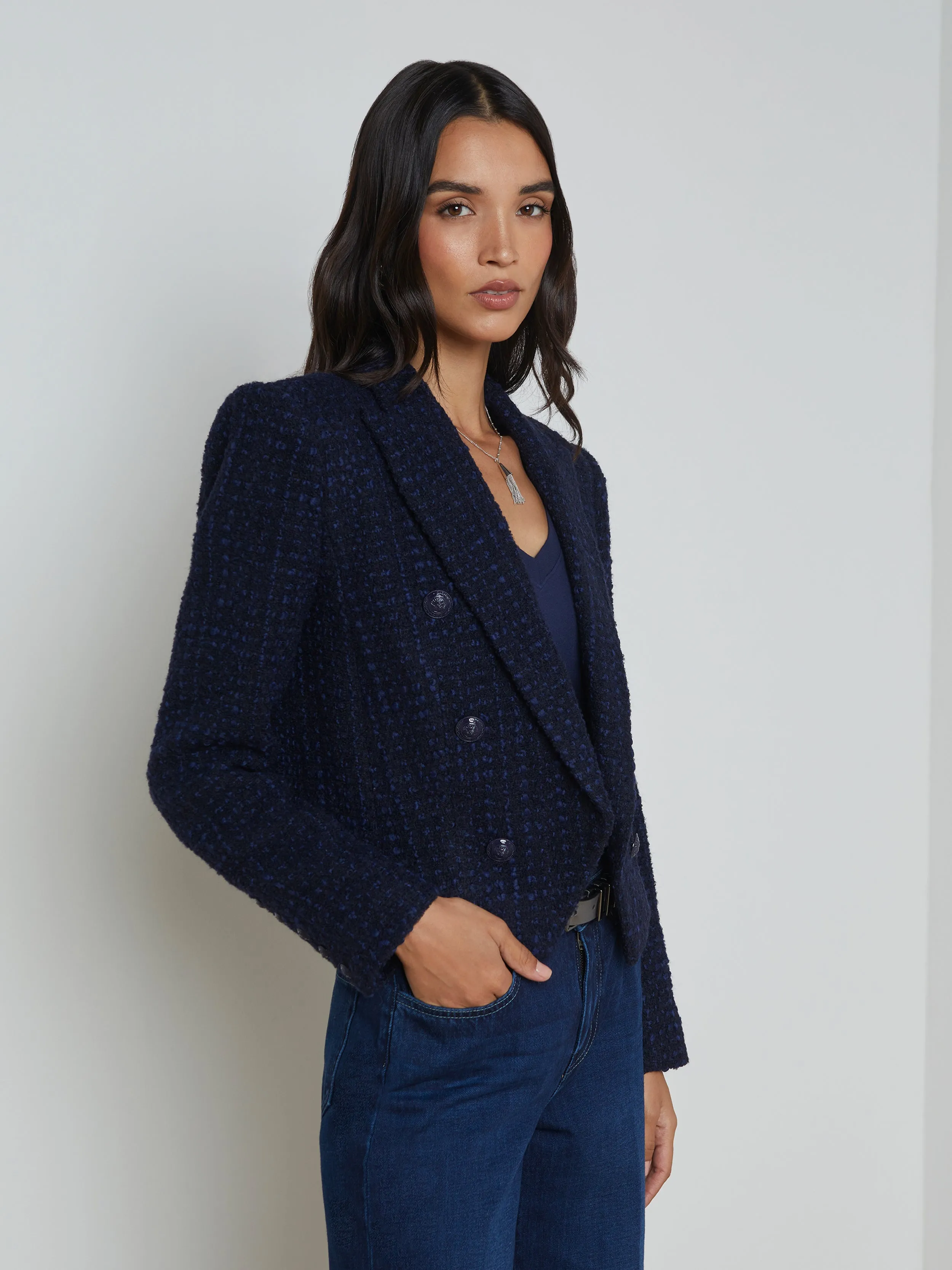 Lila Open-Front Blazer