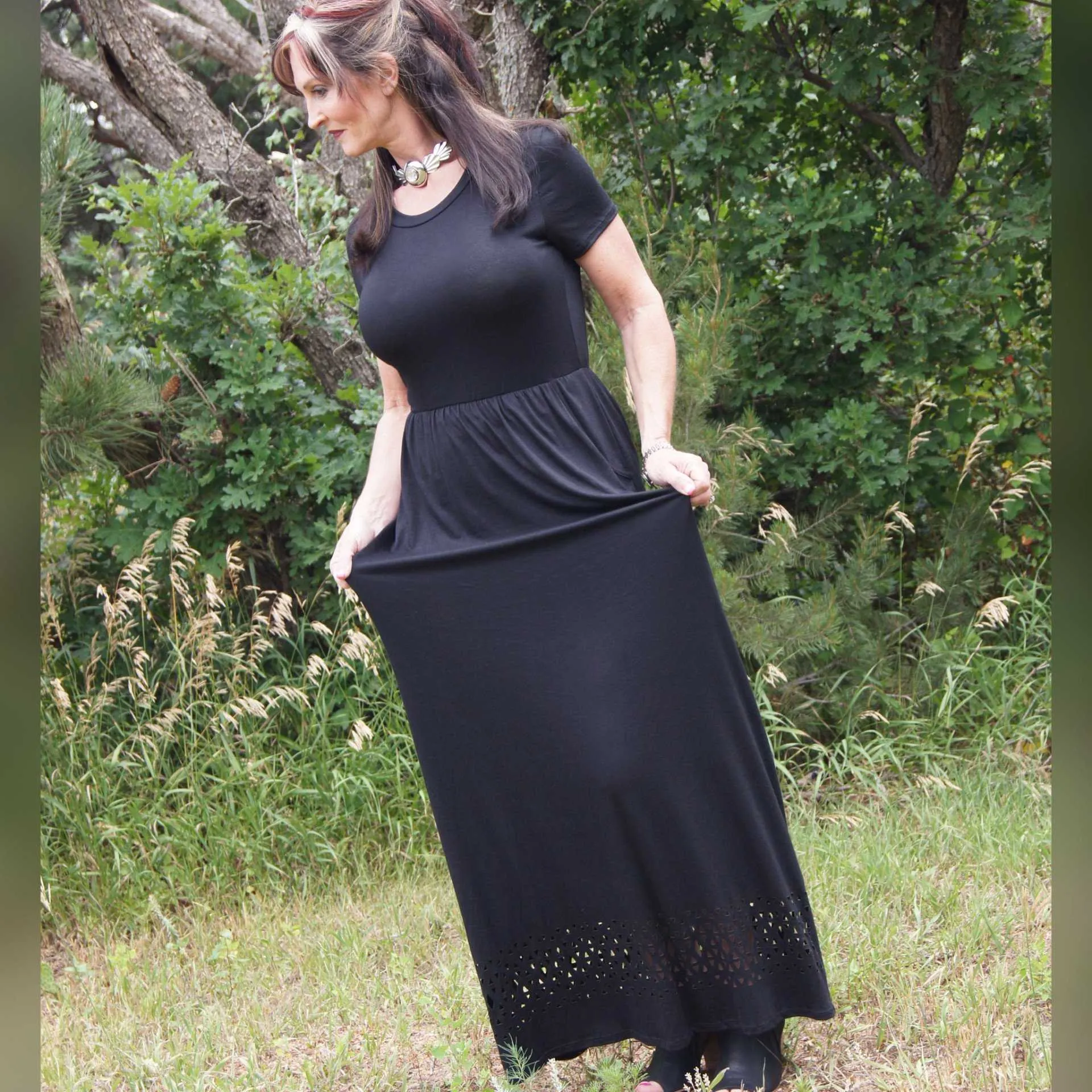 Lillie Solid Maxi Short Sleeve