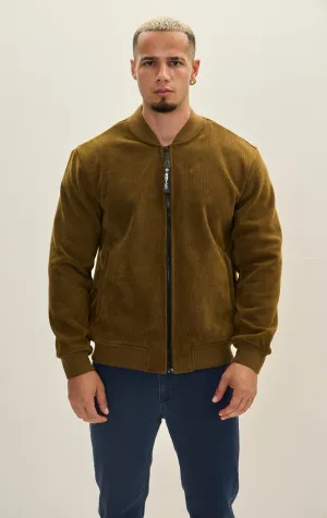 Lined Bomber Jacket - Mustard