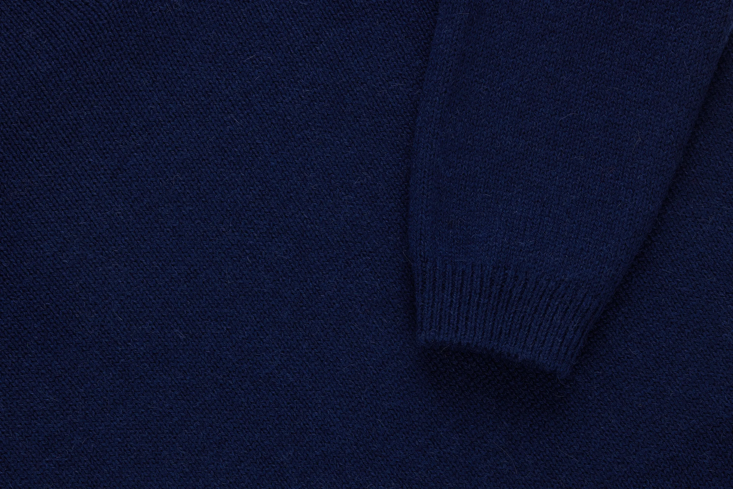 Long Sleeve Knit Polo ~ Midnight Alpaca