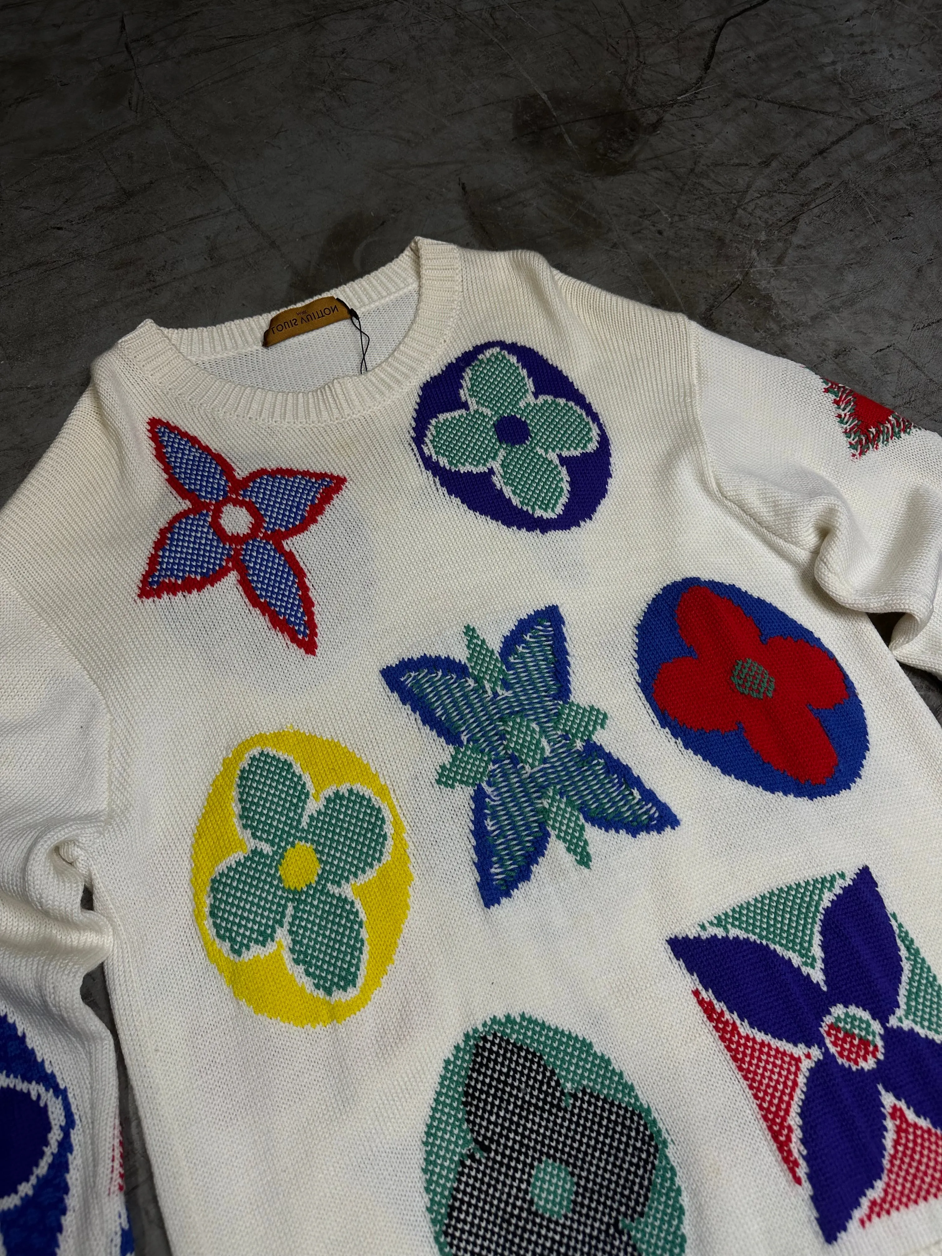 LOUIS VUITTON MONOGRAM COLORFUL KNITTED SWEATER