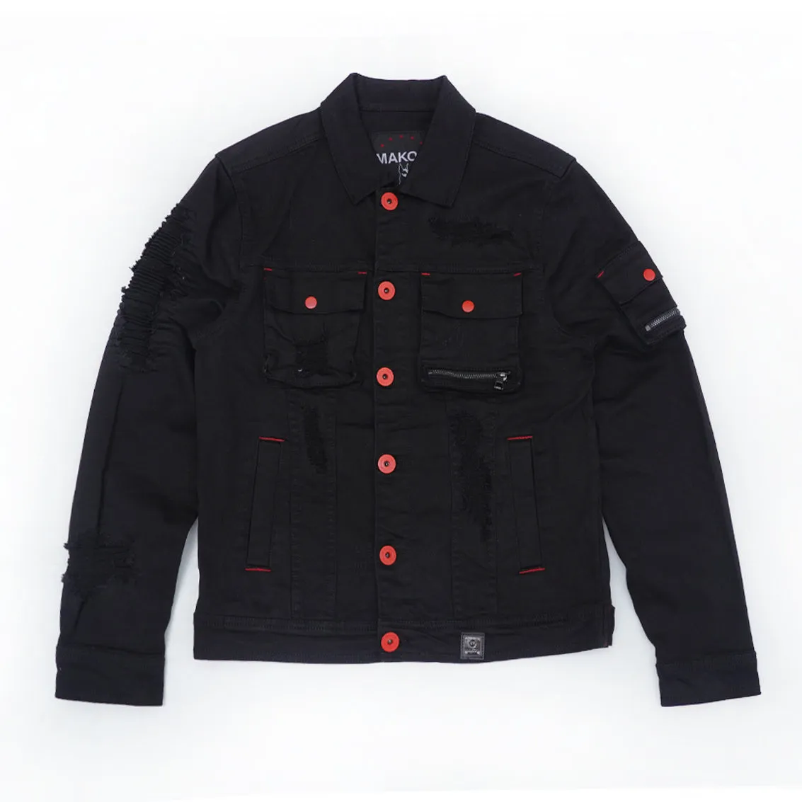 M1080 "Fall Back" Denim Jacket - Black/Black